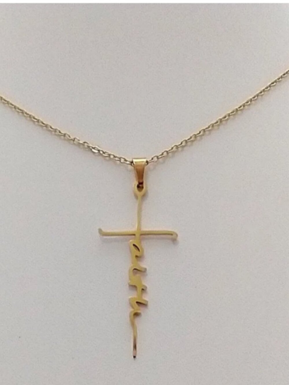 Walk By Faith Cross Necklace